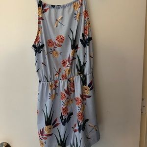 Blue floral romper